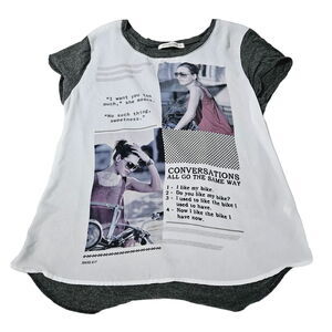 Nylon Womens T-Shirt Multi-Color Size Large Polyester Blend Made In The USA